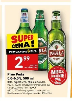 Piwo bezalkoholowe Perła promocja w Twój Market