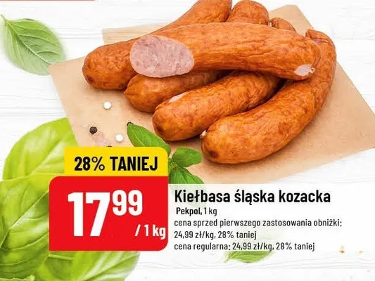 Kiełbasa śląska kozacka promocja w POLOmarket