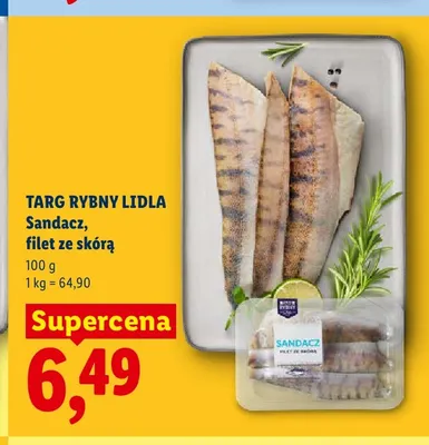 Sandacz filet ze skórą Targ Rybny Lidla promocja w Lidl