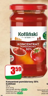 Koncentrat pomidorowy 30% promocja w Dino