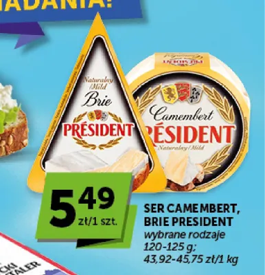 Ser Camembert naturalny Président promocja w ABC