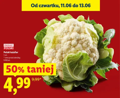 Kalafior polski promocja w Lidl