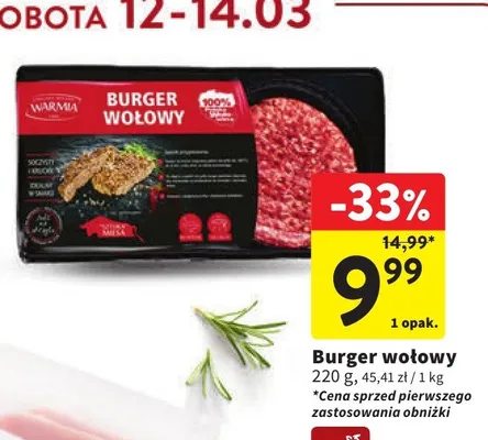 Burger wołowy promocja w Intermarche