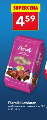 Pierniki nadziewane w czekoladzie promocja w LEWIATAN