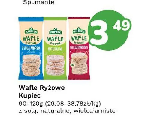 Wafle ryżowe naturalne Kupiec promocja w Limonka