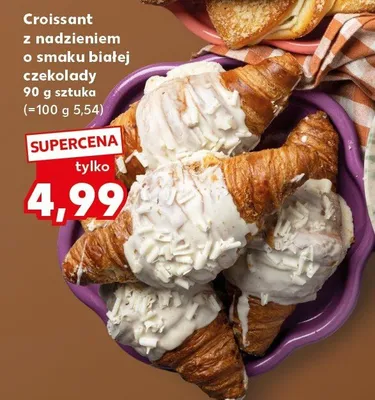 Croissant z nadzieniem o smaku białej czekolady promocja w Kaufland