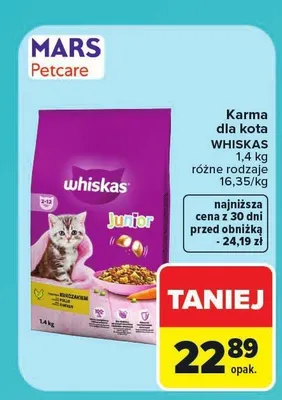 Karma dla kota Whiskas promocja w Carrefour