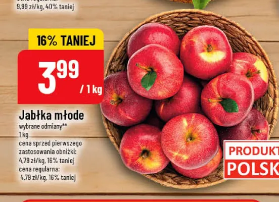 Jabłka młode promocja w POLOmarket