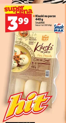 Kluski na parze SmakMAK promocja w TOPAZ