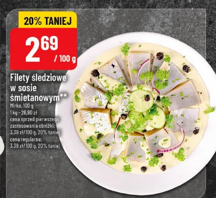 Filety śledziowe w sosie śmietanowym promocja w POLOmarket