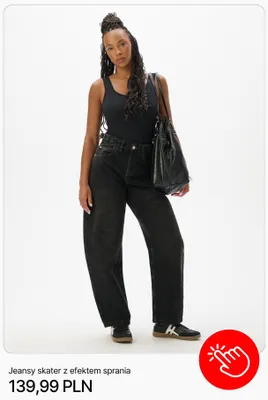 Jeansy skater z efektem sprania Cropp promocja w Cropp
