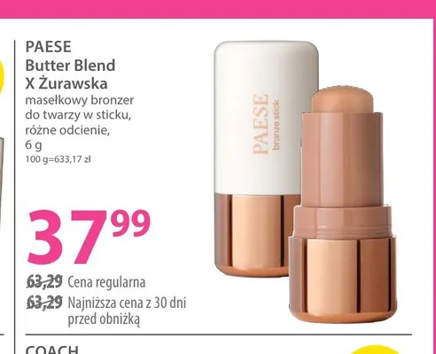 Butter Blend X Żurawska masełkowy bronzer do twarzy w sticku Paese promocja w Hebe