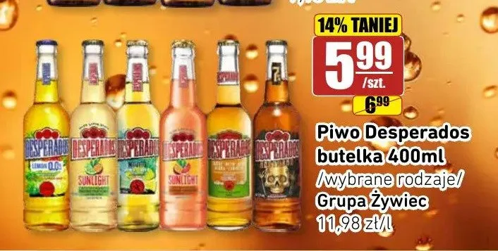 Piwo smakowe Desperados Red promocja w API Market