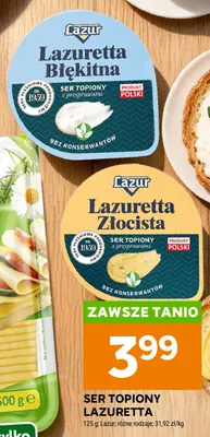 Ser topiony Lazuretta Błękitna Lazur promocja w Stokrotka