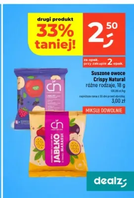 Suszone owoce Crispy Natural Jabłko Marakuja promocja w Dealz