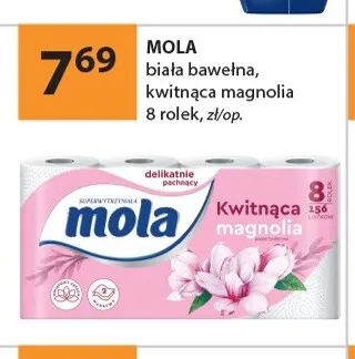 Papier toaletowy biała bawełna Mola 8-pak promocja w Drogerie Laboo