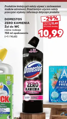 Żel do WC Zero Kamienia Domestos promocja w Kaufland
