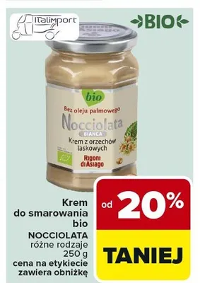 Krem do smarowania bio NOCCIOLATA promocja w Carrefour Market