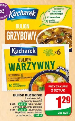 Bulion grzybowy Kucharek promocja w Dino
