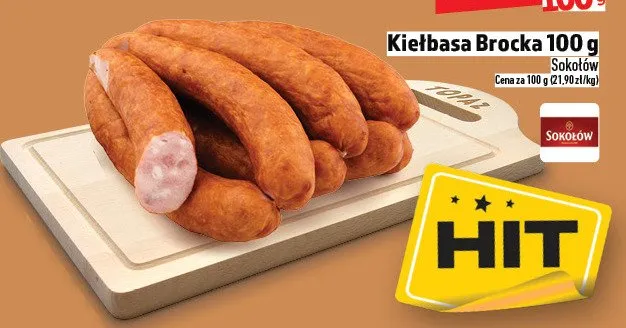 Kiełbasa Brocka 100 g promocja w TOPAZ