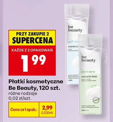 Płatki kosmetyczne Be Beauty Soft Touch promocja w Biedronka