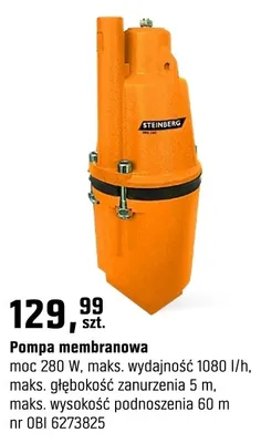 Pompa membranowa promocja w OBI