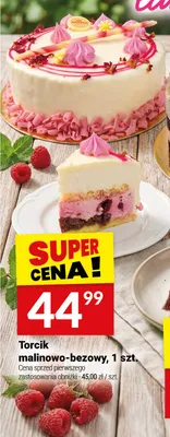 Torcik malinowo-bezowy Cukiernia Białecki promocja w Twój Market