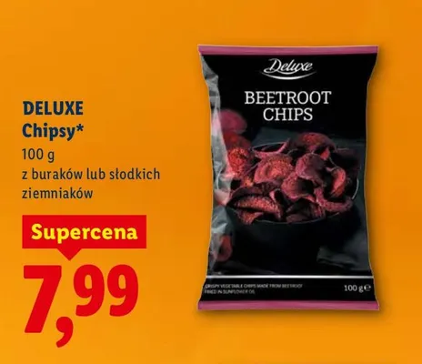 Chipsy z buraków lub słodkich ziemniaków promocja w Lidl