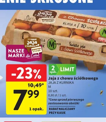 Jajka kurze z chowu ściółkowego M z Kurnika promocja w Intermarche