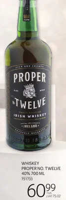 Whiskey Proper No. Twelve 40% 700 ml promocja w Selgros