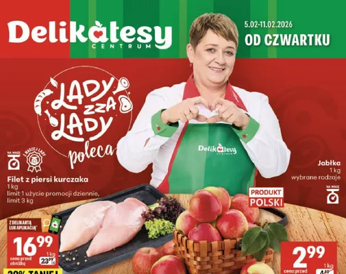 Jabłka 1kg promocja w Delikatesy Centrum