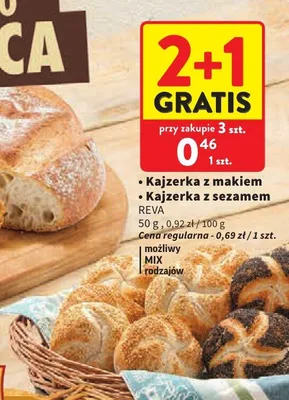 Kajzerka z makiem Reva promocja w Intermarche