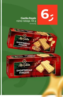 Ciastka Royals Shortbread Fingers All Butter promocja w Dealz