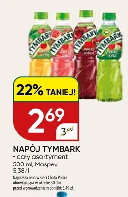 Napój Tymbark promocja w Chata Polska