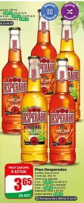 Piwo Desperados Original butelka bezzwrotna promocja w Dino