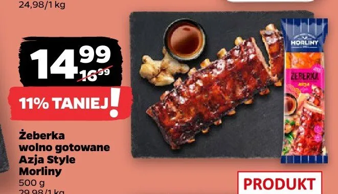 Żeberka wolno gotowane Azja Style Morliny promocja w Netto