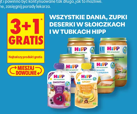 Mus owocowy Sport banany gruszki mango z ryżem HiPP promocja w Biedronka