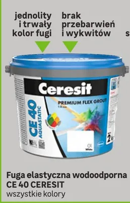 Fuga elastyczna wodoodporna CE 40 Premium Flex Grout wszystkie kolory promocja w Leroy Merlin