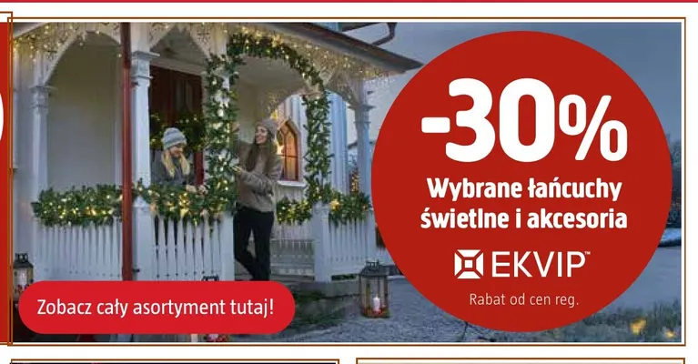Łańcuchy świetlne i akcesoria Ekvip promocja w Jula