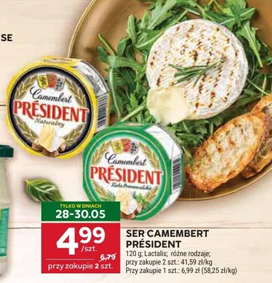 Ser Camembert Président Naturalny promocja w Stokrotka
