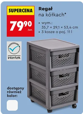 Regał na kółkach promocja w Biedronka