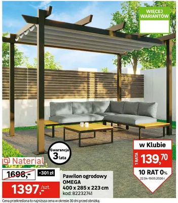 Pawilon ogrodowy omega promocja w Leroy Merlin