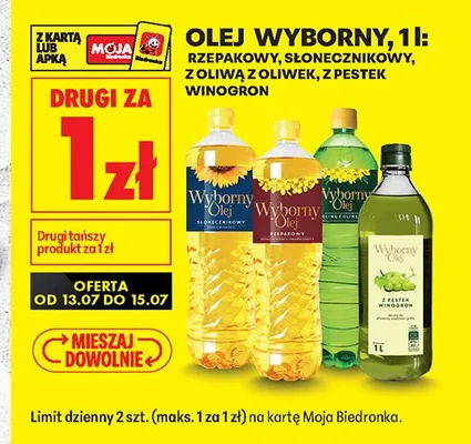 Olej z oliwą z oliwek Wyborny promocja w Biedronka