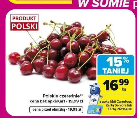 Czereśnie polskie promocja w Carrefour