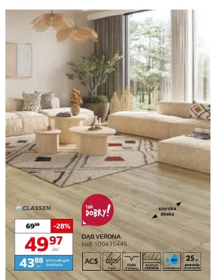 Panele podłogowe Classen Dąb Verona AC5 7 mm promocja w Komfort