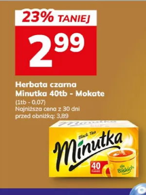 Herbata czarna Minutka 40tb - Mokate promocja w Hitpol