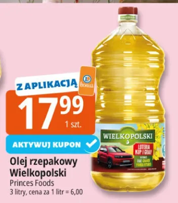 Olej rzepakowy Wielkopolski Princes Foods promocja w Leclerc
