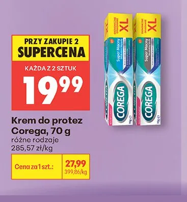 Krem do protez Corega promocja w Biedronka