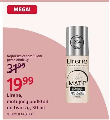 Matująca podkład do twarzy promocja w Rossmann