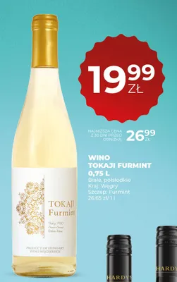 Wino Tokaji Furmint promocja w Duży Ben